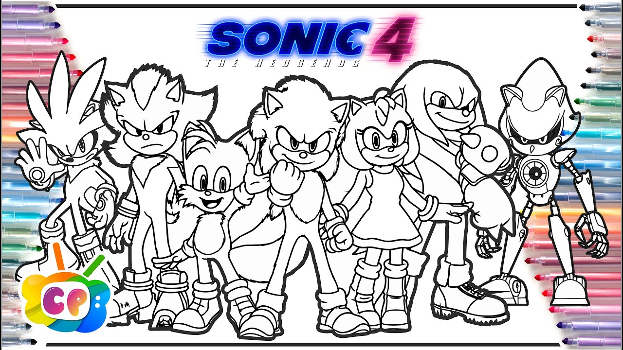 Sonic 4 All Characters / coloring Sonic characters / Sonic the Hedgehog 4 #sonic3movie #sonic3