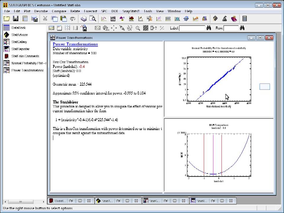 Power Transformations of Data