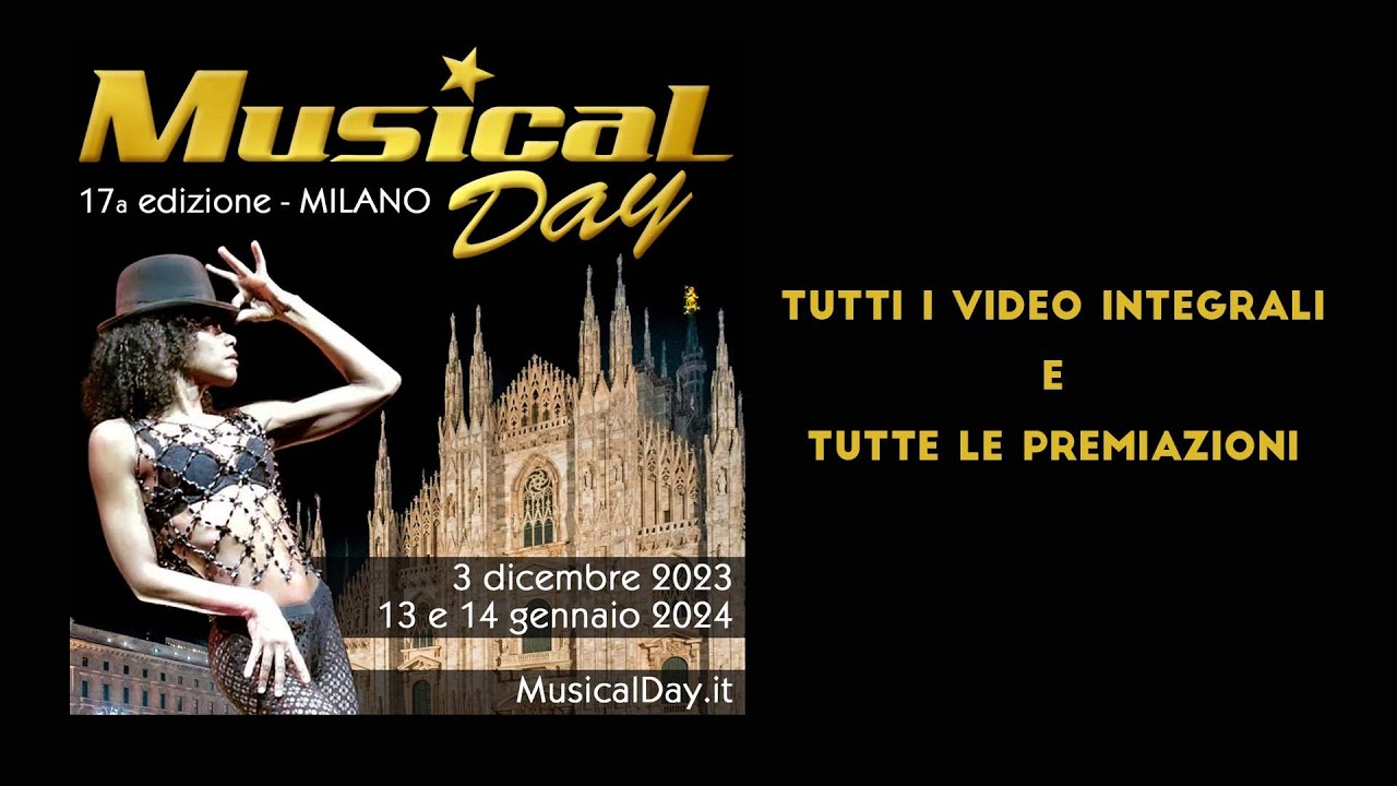 Musical Day 17a Ed. - PREMIAZIONI BLOCCO 1 - Domenica 3 dicembre 2023 - Teatro La Creta di Milano