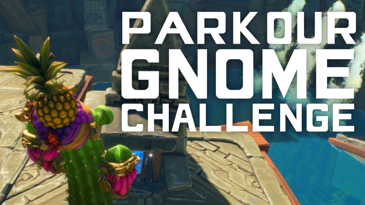 Diamond Gnome Parkour Challenge (TOWN CENTER) - Plants vs Zombies Battle For Neighborville