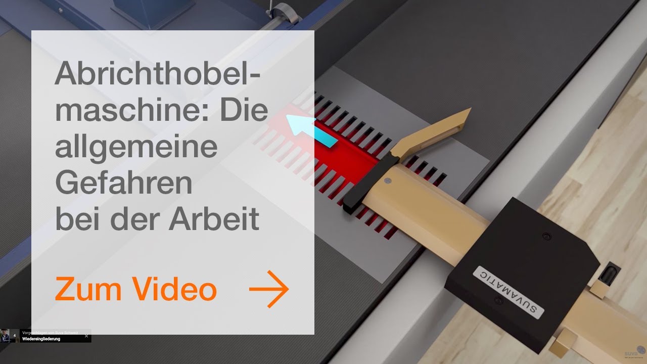 Abrichthobelmaschine: Die allgemeine Gefahren bei der Arbeit