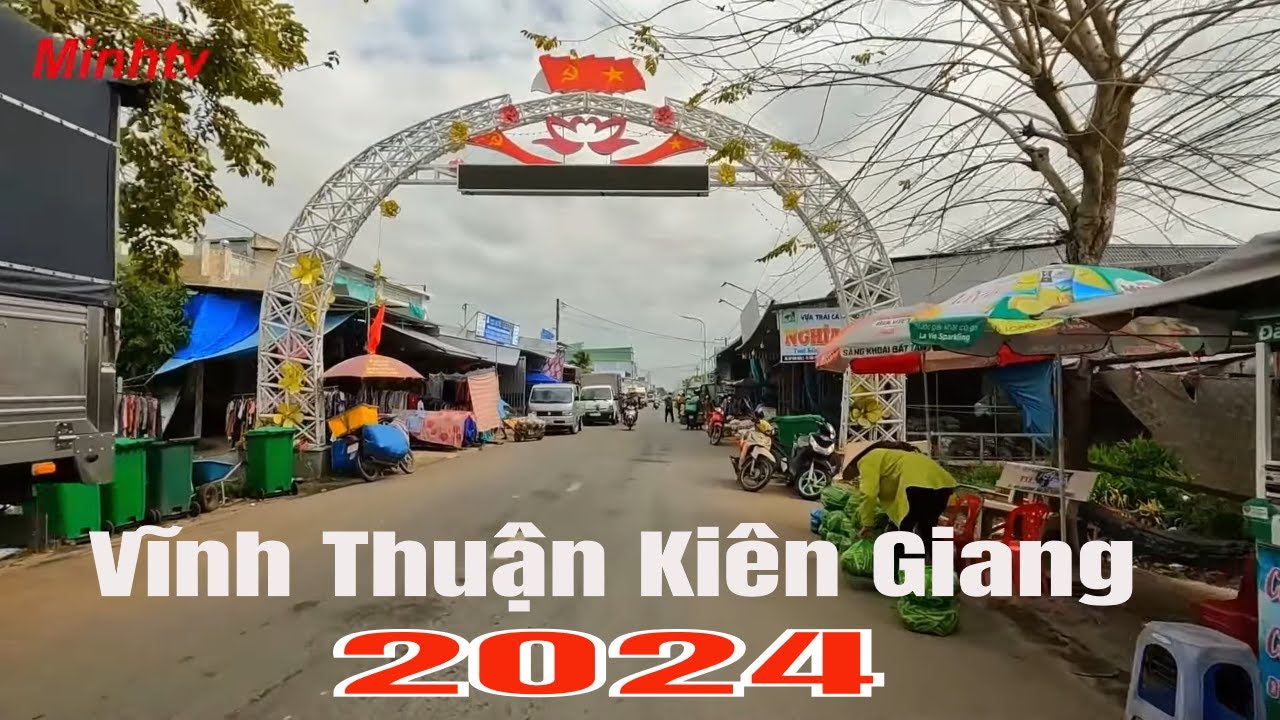 Huyện Vĩnh Thuận Tỉnh Kiên Giang Trên Quốc Lộ 63.  Năm 2024.