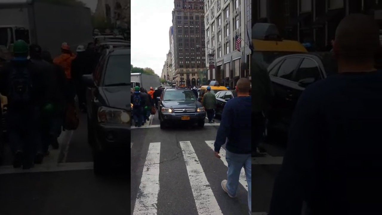 Union construction  rally shut down NYC streets
