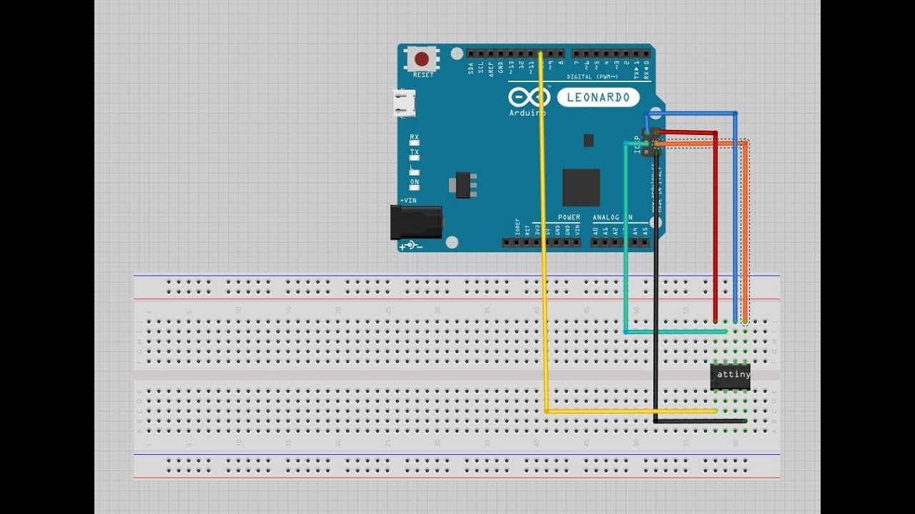 15. Jak zaprogramować Attiny13a za pomocą Arduino Leonardo?