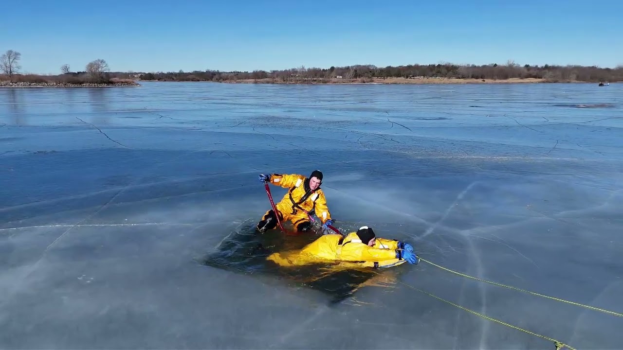 Omaha Fire Department Ice Rescue Training