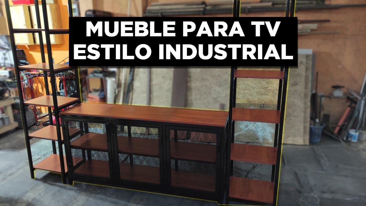 COMO HACER un MUEBLE PARA TV estilo industrial