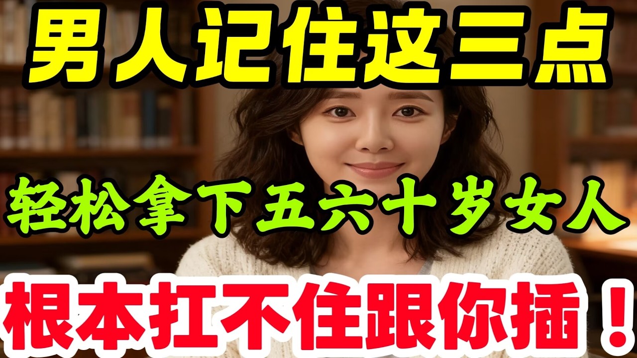 滋潤五六十歲女人，折騰她，不用討好，記得這三個技巧，沒有熟女會拒絕#爱情 #情感 #離婚率 #結婚-