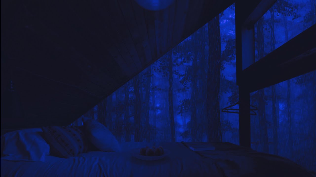 12 Hours of Torrential Rain & Thunder in a Small Cabin-Leave your worries behind & Relax to Rain