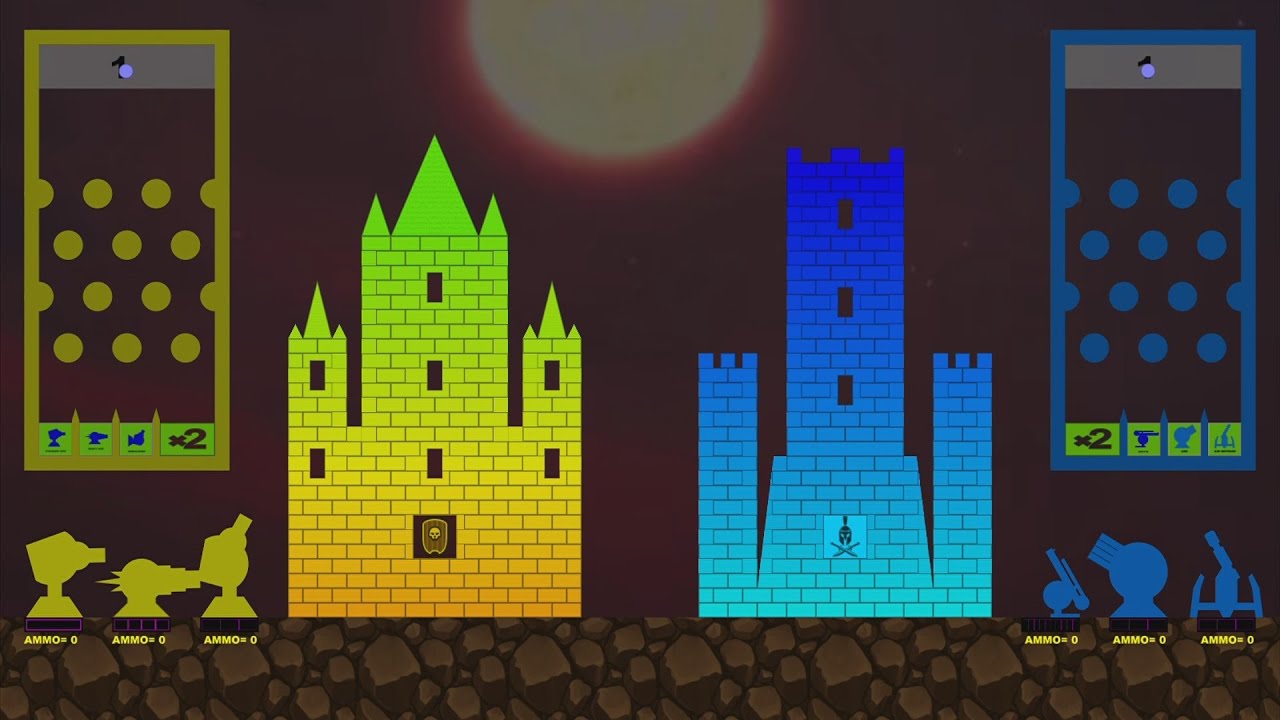 Castle Destruction Marble Race in Algodoo | The War Day 