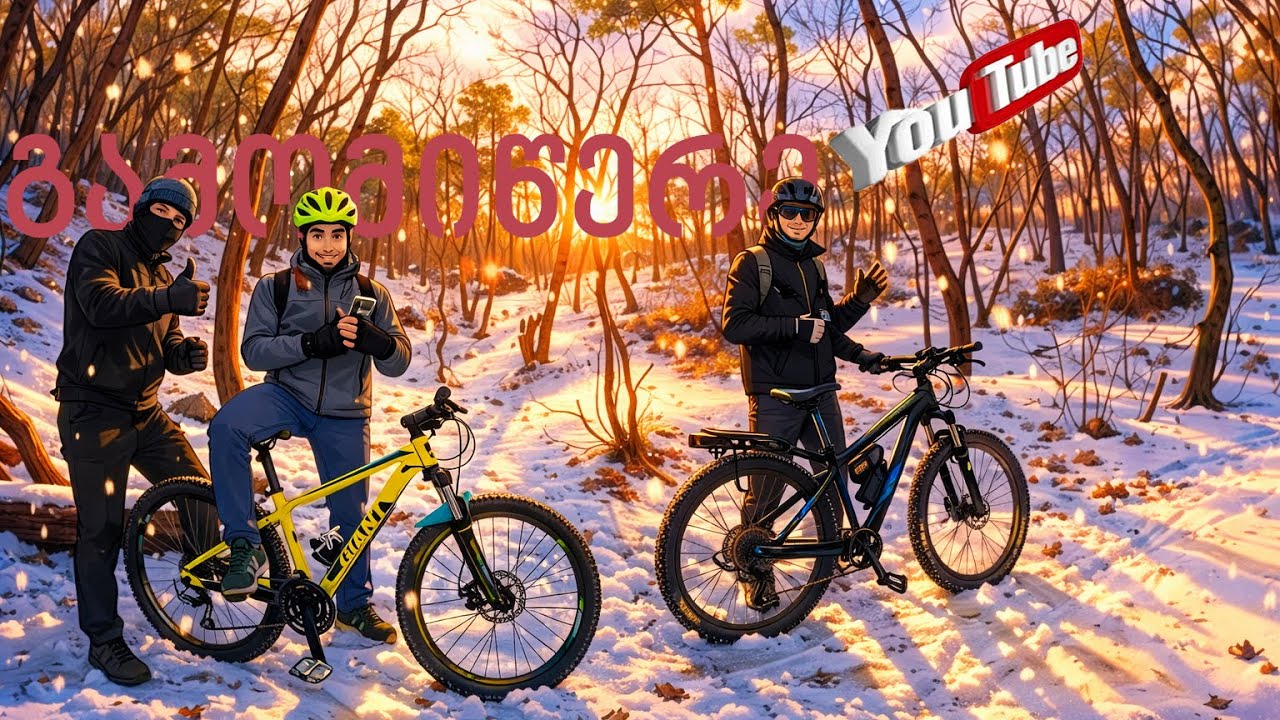 სქროლინგი თოვლიან მთებში 🥶☃️🛴🚲🗻🌄
