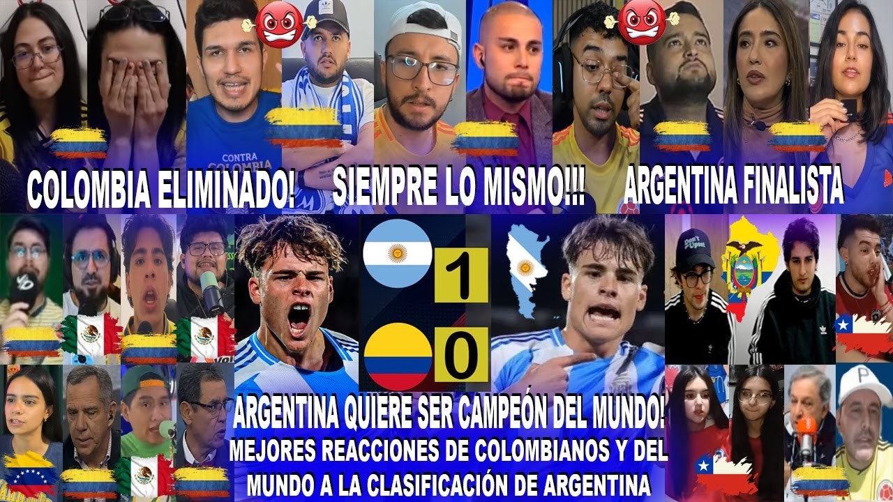 MEJORES REACCIONES DE COLOMBIANOS ELIMINADOS Y DEL MUNDO AL ARGENTINA 1-0 COLOMBIA Y GOL DE SILVETTI