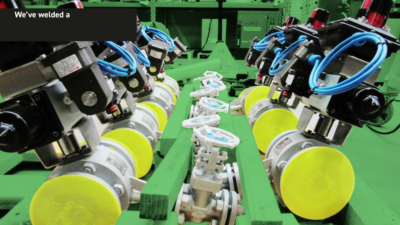 SRi Valves with OMAL pneumatic single acting actuator and swithbox.