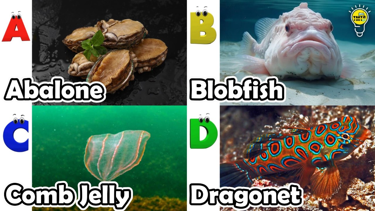 Learn Ocean Animal Names | ABC Sea Animals song | Most Popular Sea Creatures | Alphabets Kids Song