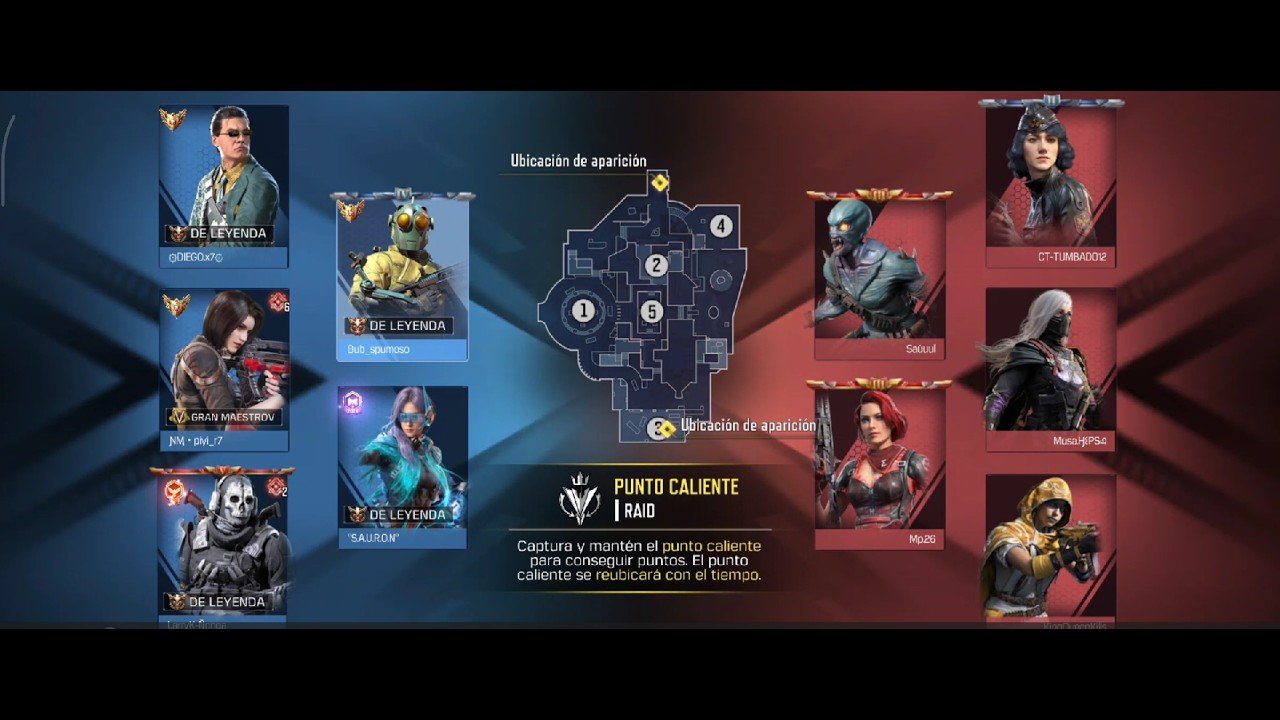 partida igualada de call of duty mobile de  punto caliente en raid