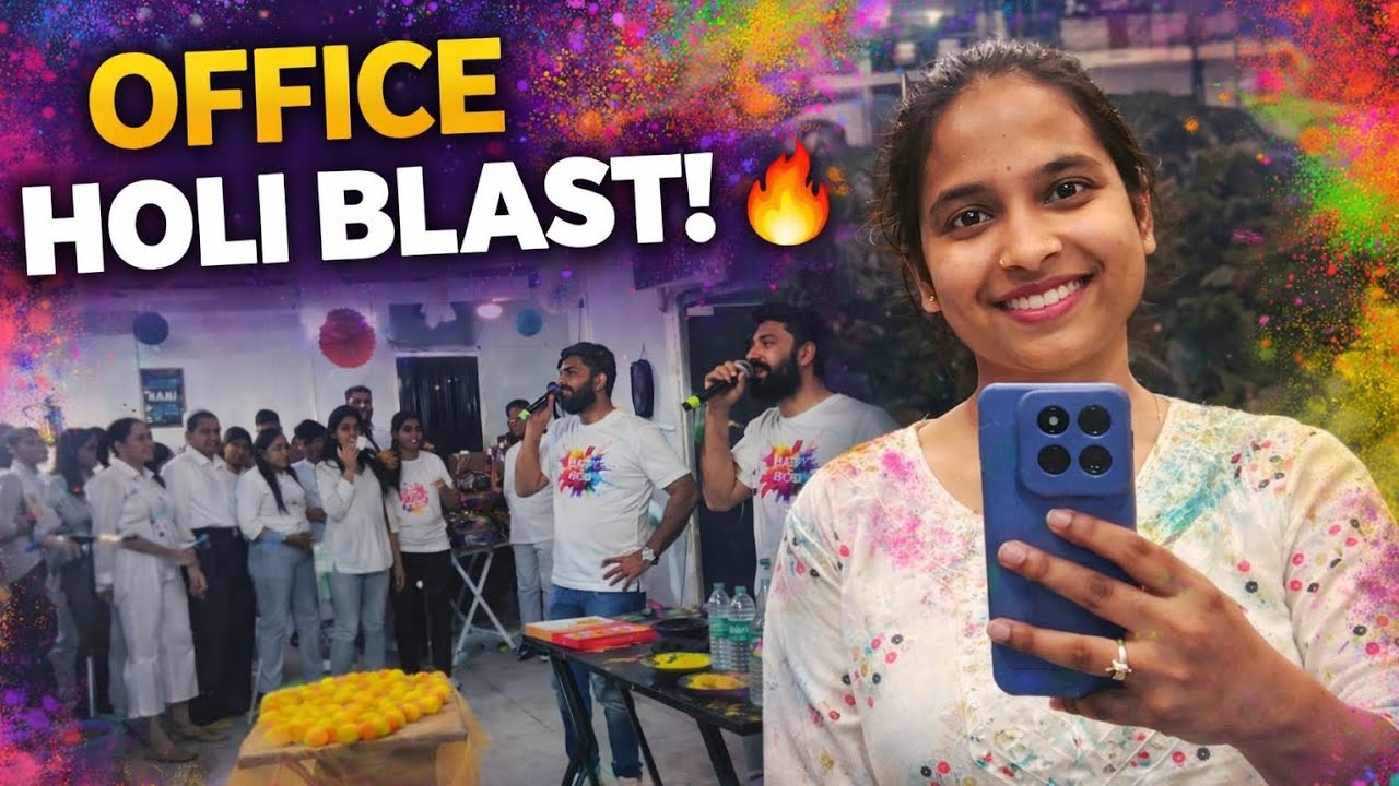 Best Office Holi Celebration Ever 2026 🎨 | Office Holi Party Vlog | Gifts, Gujiya & Fun Moments