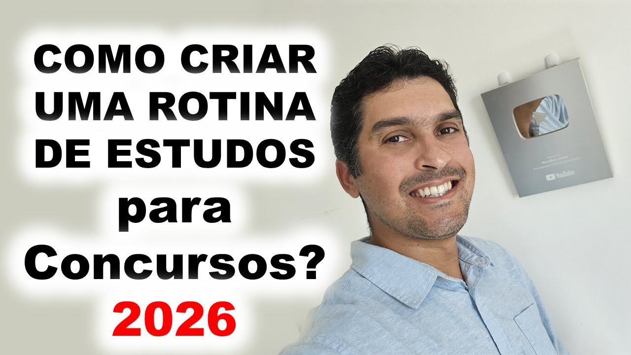 Como CRIAR SUA ROTINA DE ESTUDOS para CONCURSOS em 2026 | Professor Romilton Júnior #rotinadeestudos