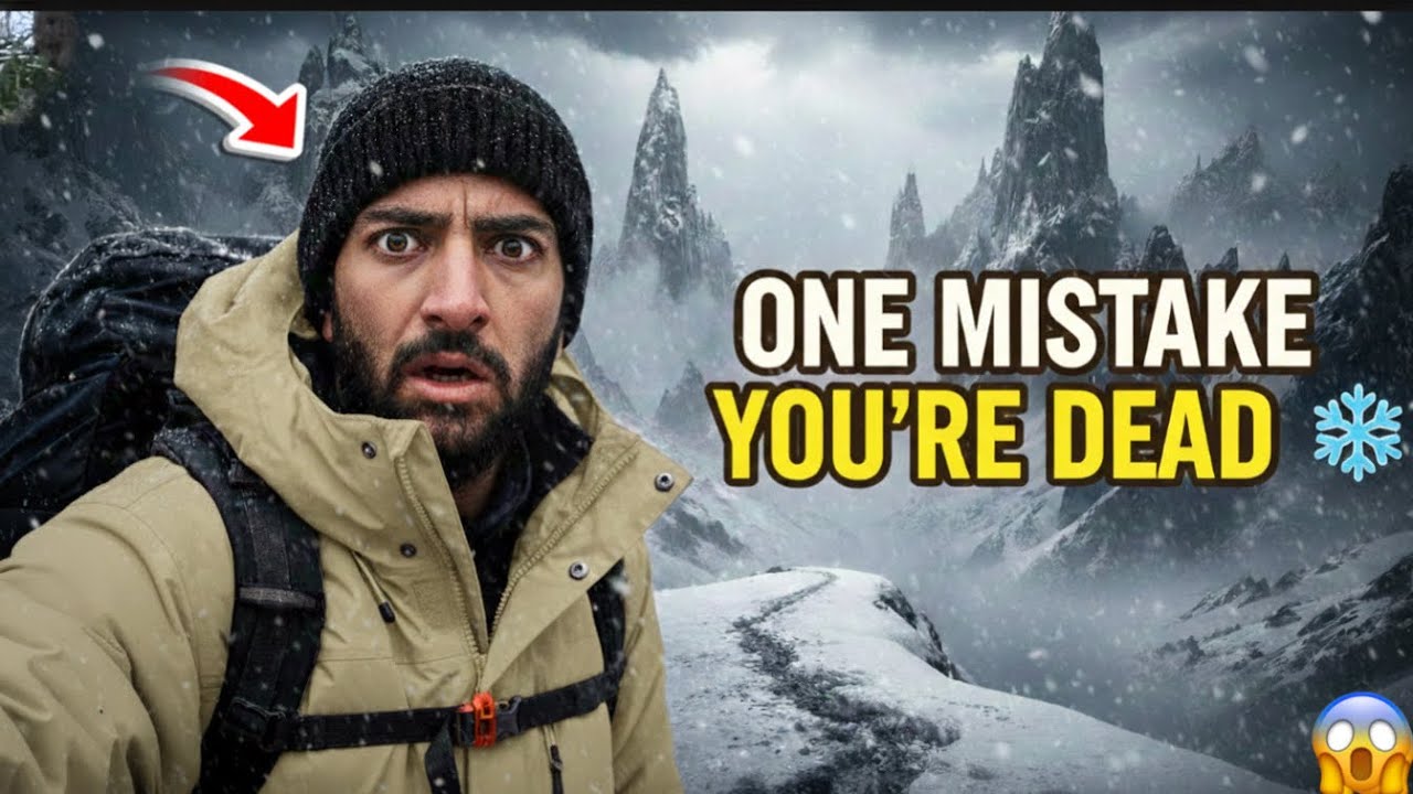 ONE MISTAKE YOU’RE DEAD ❄️ | Extreme Solo Snow Trek on Deadly Mountains||😨