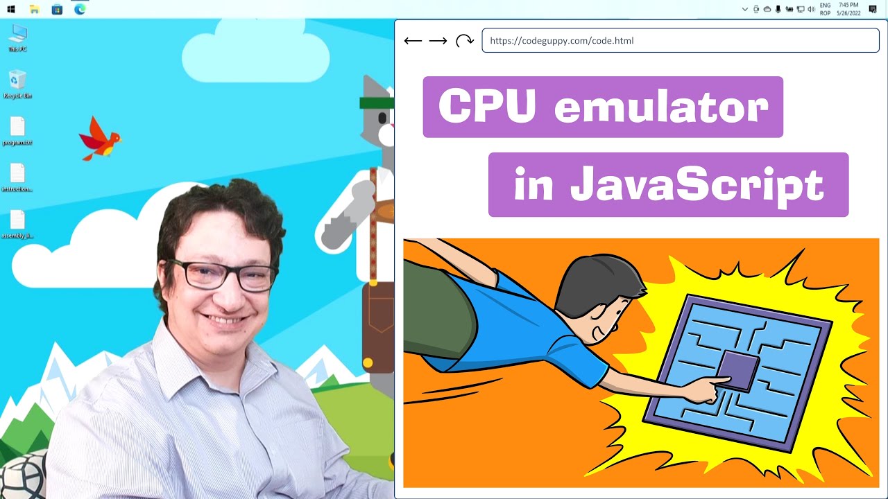 Implement a CPU emulator (a virtual machine) in JavaScript