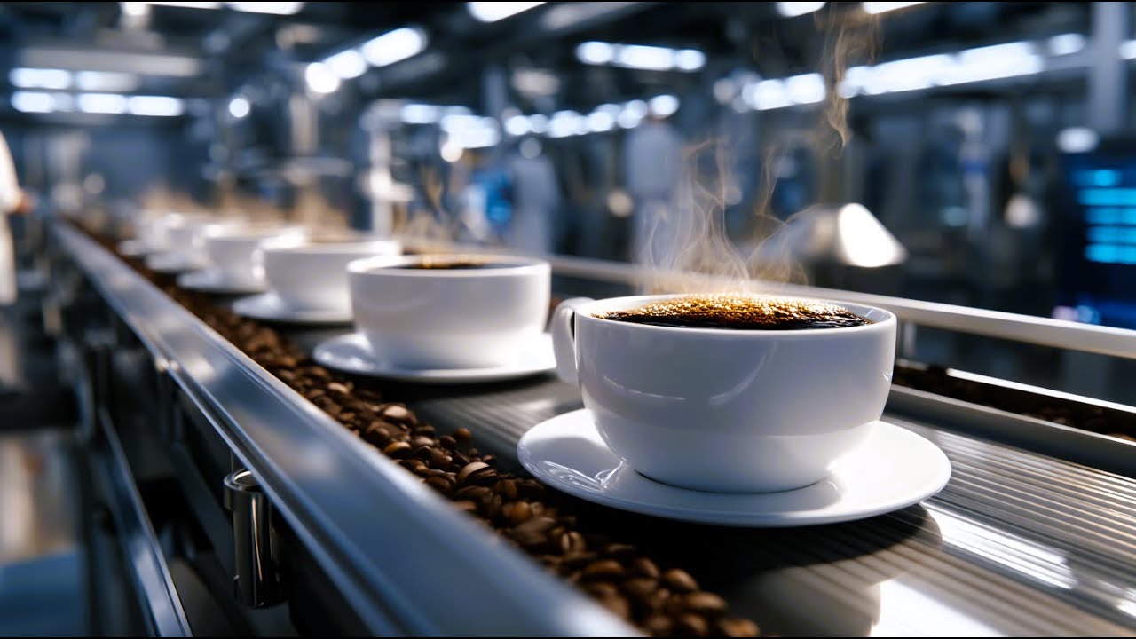 Inside a Modern Coffee Factory: FULL PROCESS &mdash; From Green Coffee Beans to Coffee in Your Cup