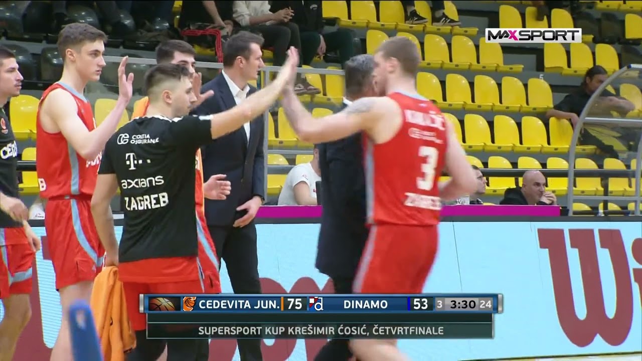 CEDEVITA JUNIOR vs DINAMO 102:95 (četvrtfinale, SuperSport Kup Krešimir Ćosić 23/24)
