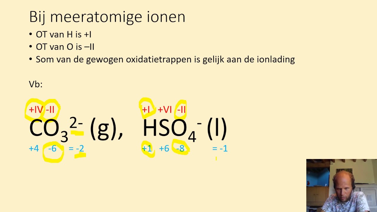 Oxidatietrappen (= oxidatiegetallen, = oxidatietoestanden) en redoxreacties (redox)
