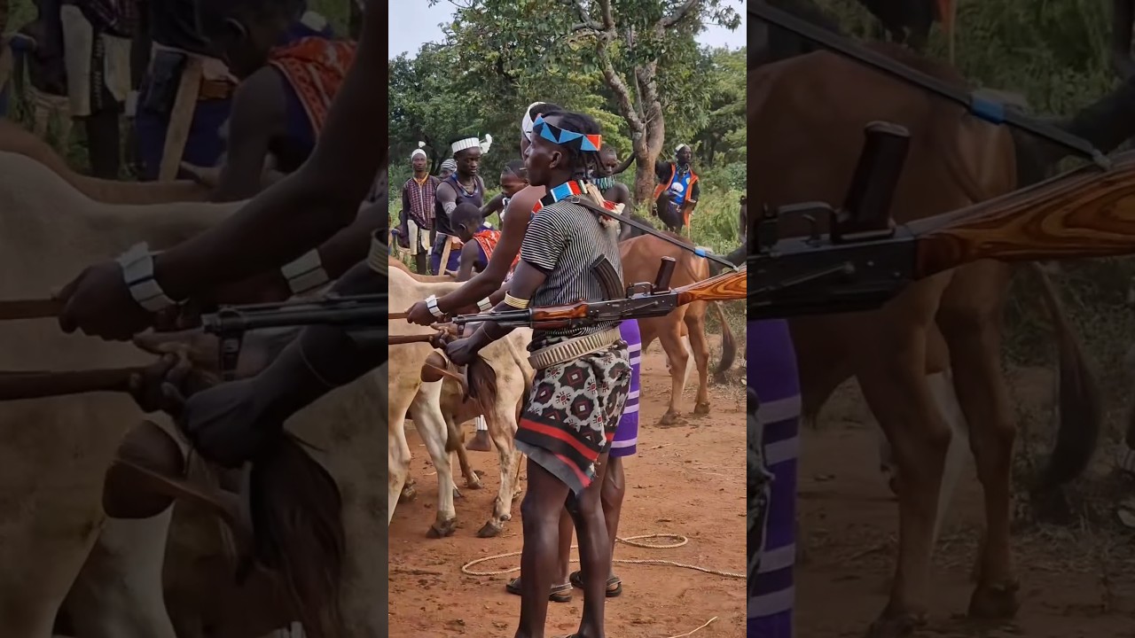 From spears to rifles the story of the mundari tribe #shortvideo
