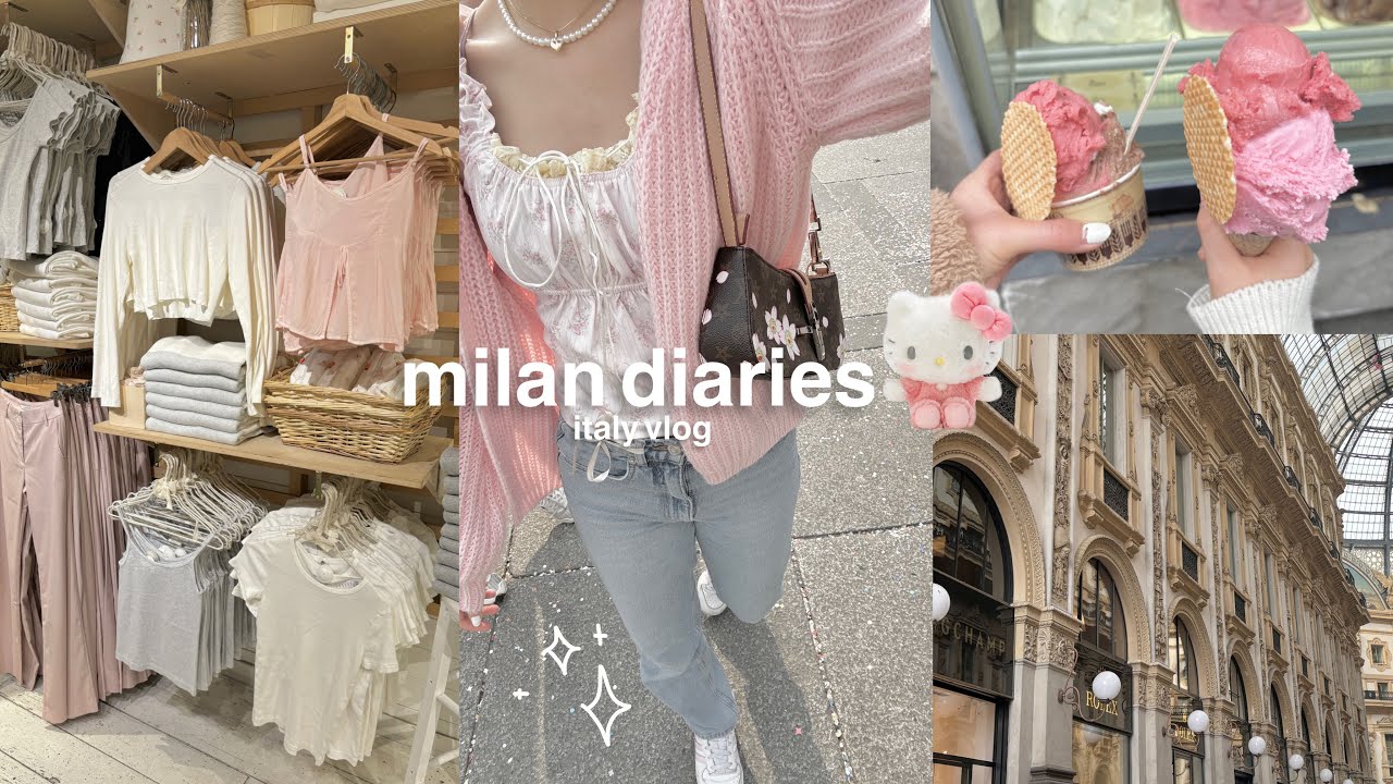 MILAN DIARIES𓇼 travel with me to italy, shopping, sanrio, pack w me
