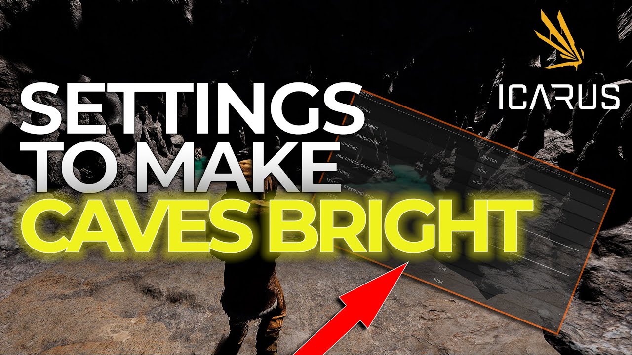ICARUS | YOU NO LONGER NEED A LIGHT SOURCE FOR CAVES (USE THESE SETTINGS)