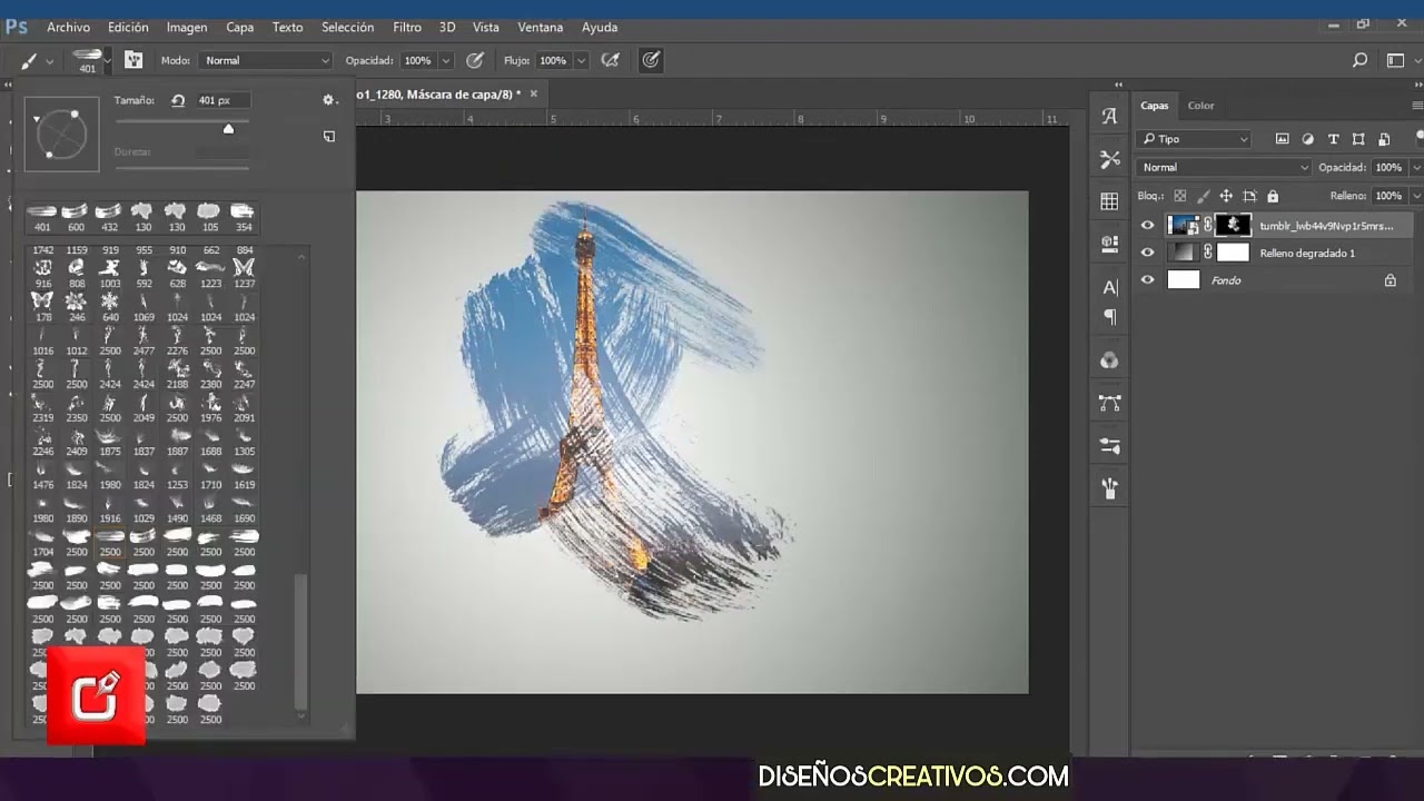 🔴 Efecto Brush   Efecto pincel en PHOTOSHOP