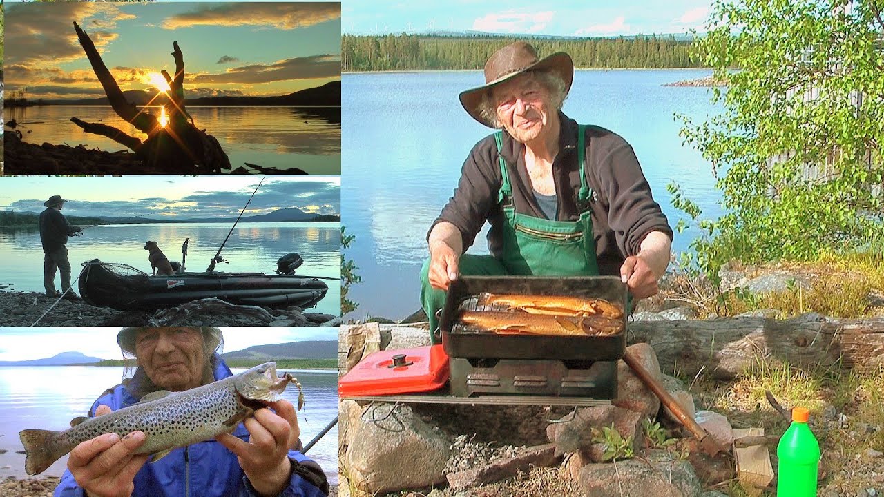 Schweden mit dem Wohnmobil: Forellen & Barsche angeln - Räuchern am See