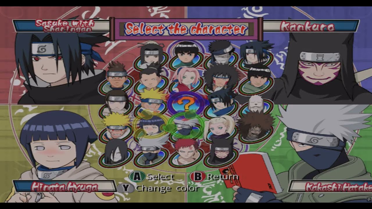 Naruto Clash of Ninja 2: 4-Player Battle. (part 11) {4-Players} [DCI-4K/60]