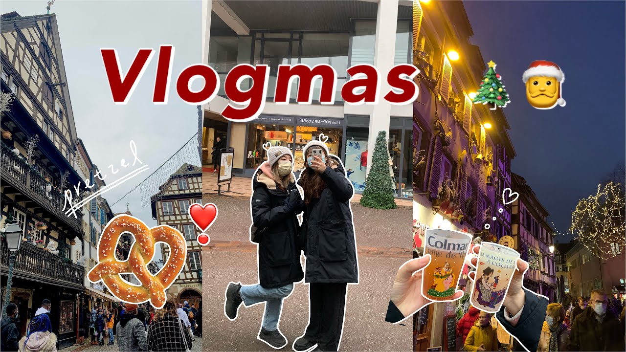 vlogmas 🎄🎅史特拉斯堡、科爾馬｜聖誕小鎮、德國扭結🥨、德國豬腳🍖、Nutella 可麗餅🍫