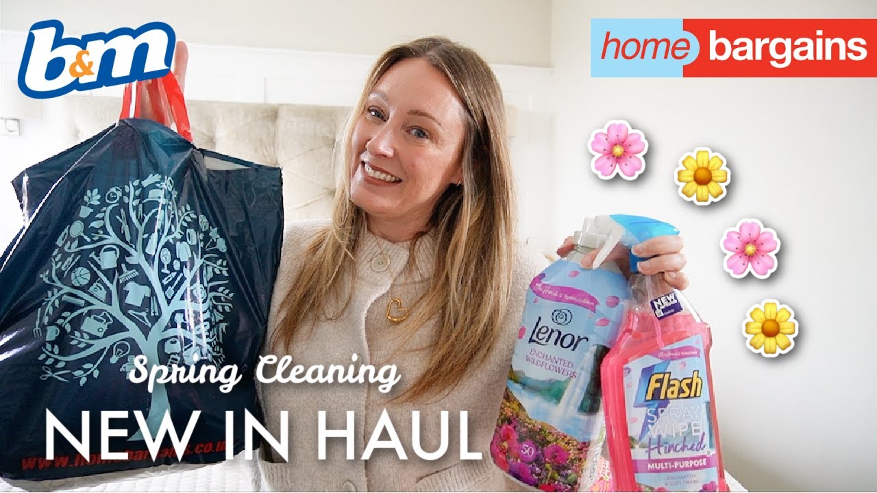SPRING CLEANING HAUL | NEW IN HOME BARGAINS AND B&M HAUL | EASTER BASKET IDEAS | Emma Nightingale