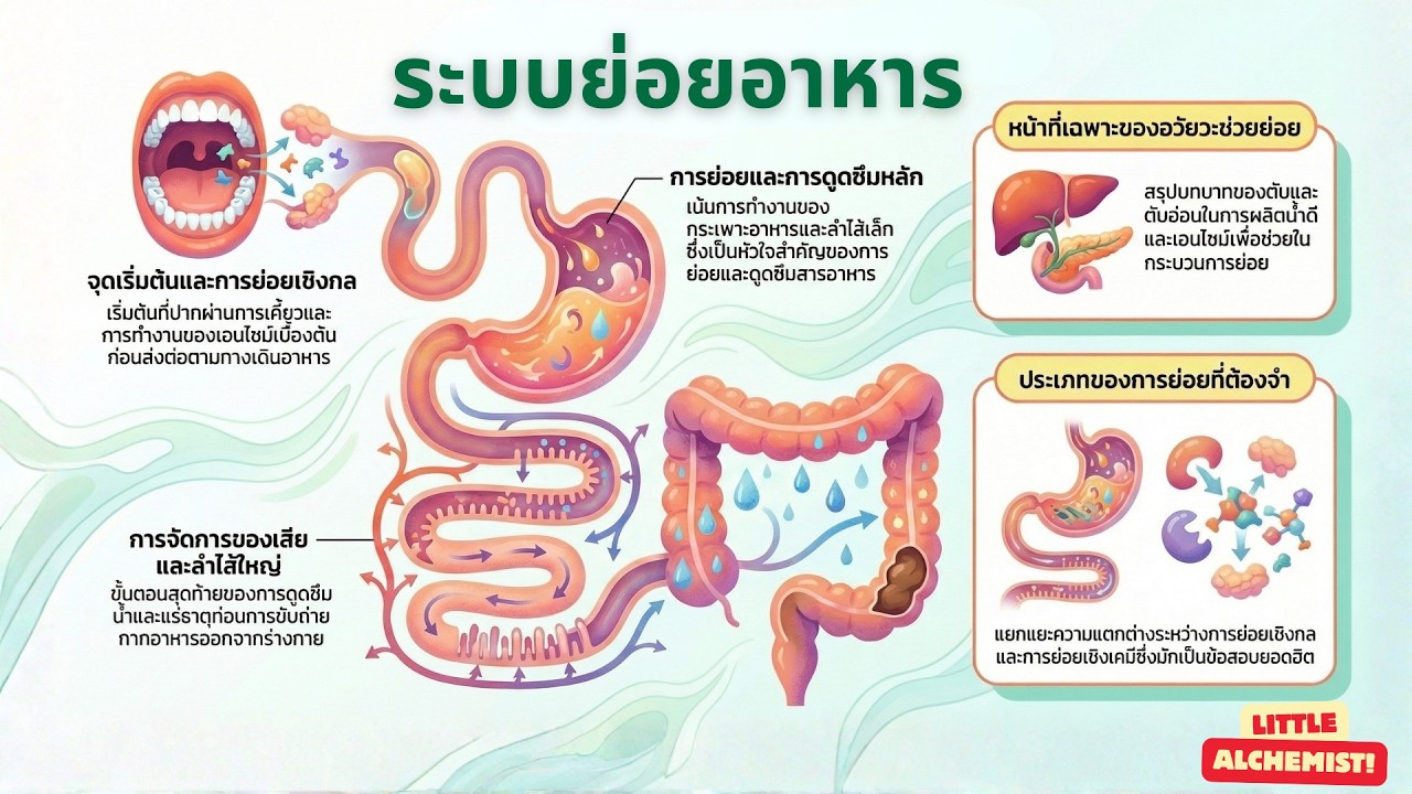 สรุประบบย่อยอาหาร | ติววิทย์เด็กประถม เข้าใจง่าย พร้อมสอบ