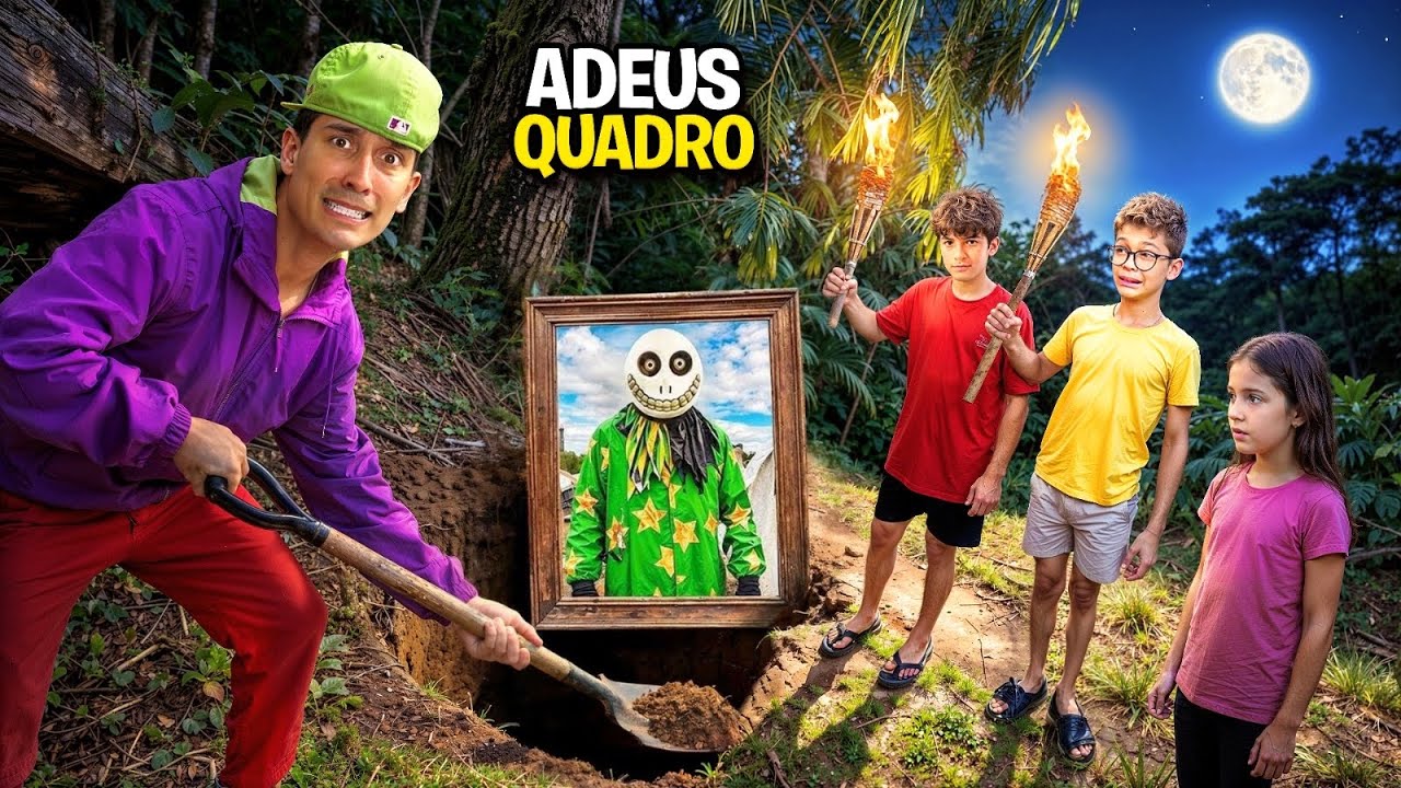 enterramos o QUADRO AMALDIÇOADO do SORRIA nessa lugar ASSUSTADOR