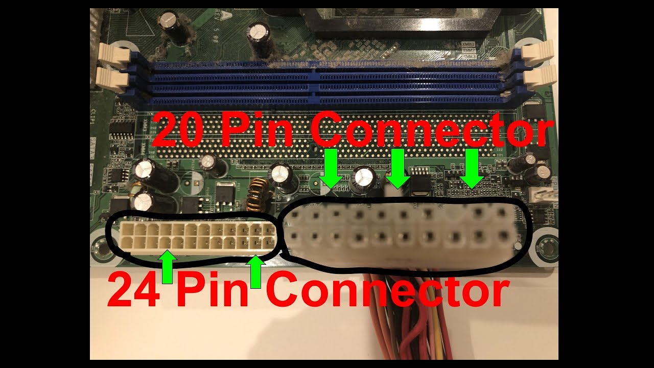 How to connect a 20 Pin PSU to a 24 Pin Motherboard!