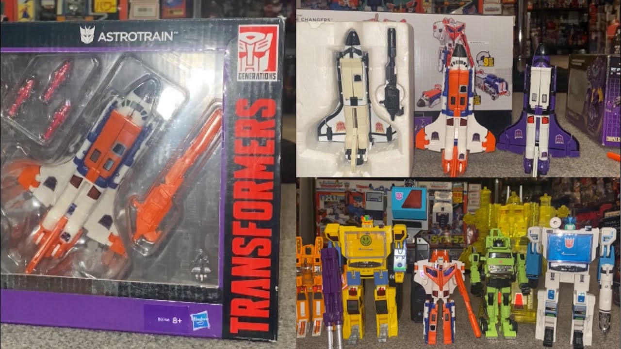 Transformers platinum edition Astrotrain. G1 complete collection comparison takara ehobby generation