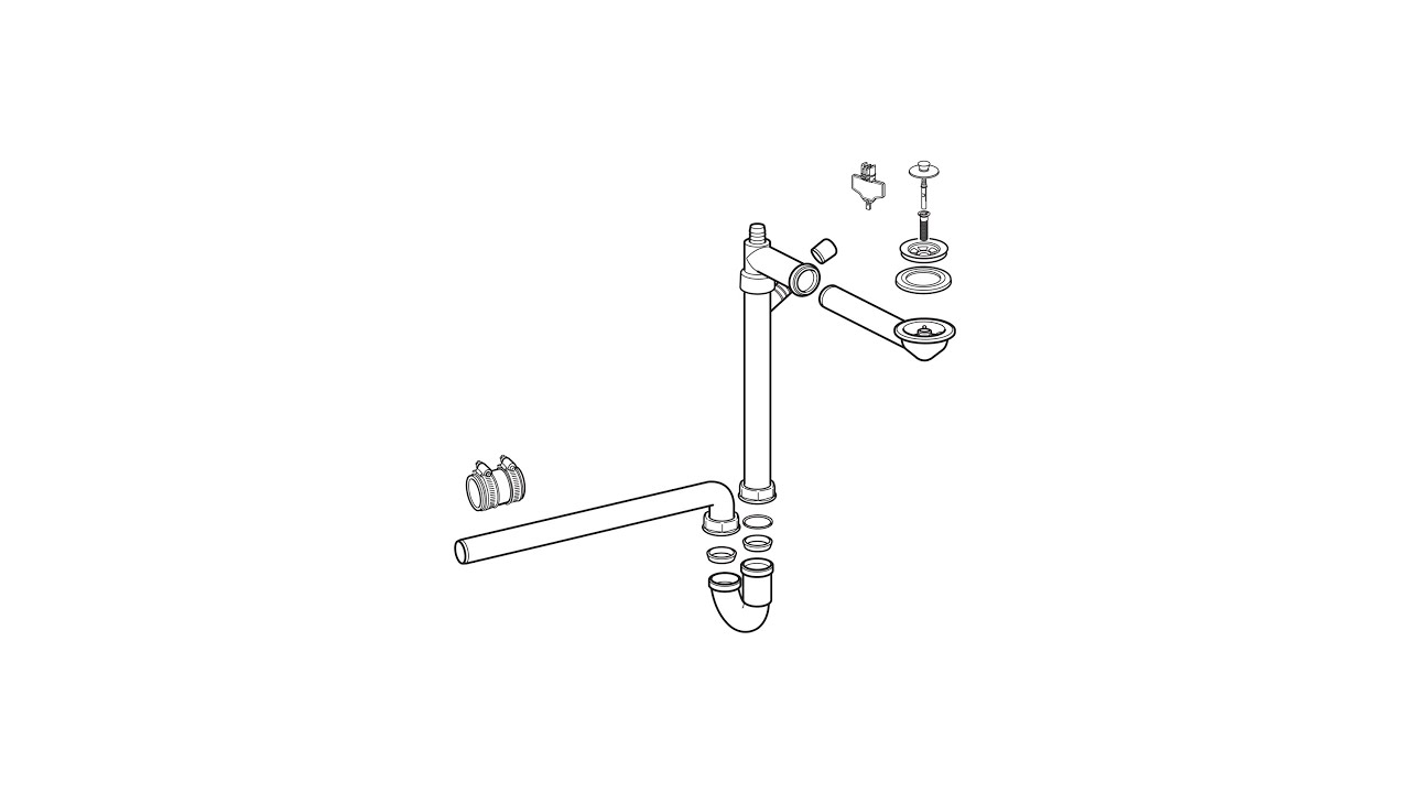 How to assemble IKEA water trap in North America