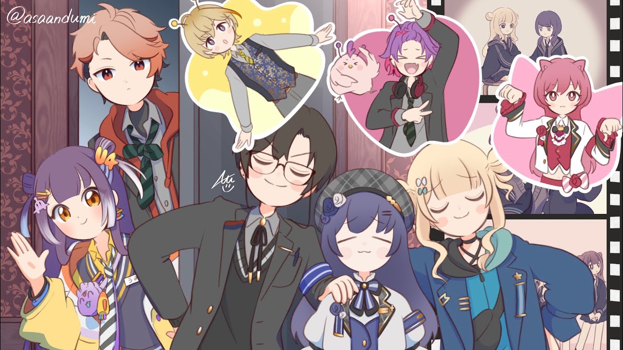 【手描きにじさんじ】続々と集うあの8人【先斗寧/海妹四葉/セラフ・ダズルガーデン/鏑木ろこ/四季凪アキラ/切り抜き】