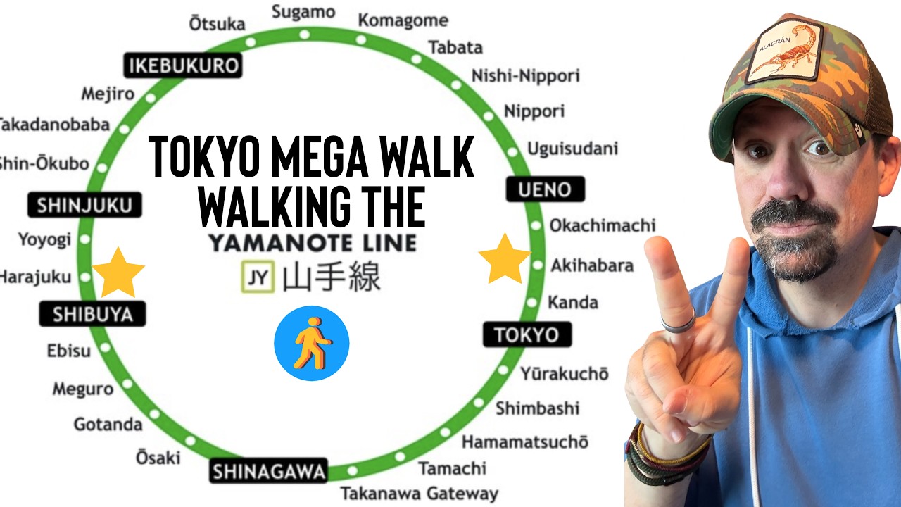 10 Hour Tokyo Mega Walk - the ENTIRE Yamanote Line!  Explore Japan!
