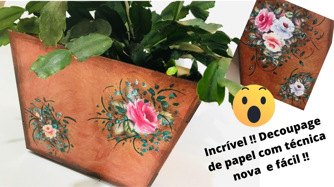 NOVIDADE!! Técnica nova para decoupage que parece pintura!