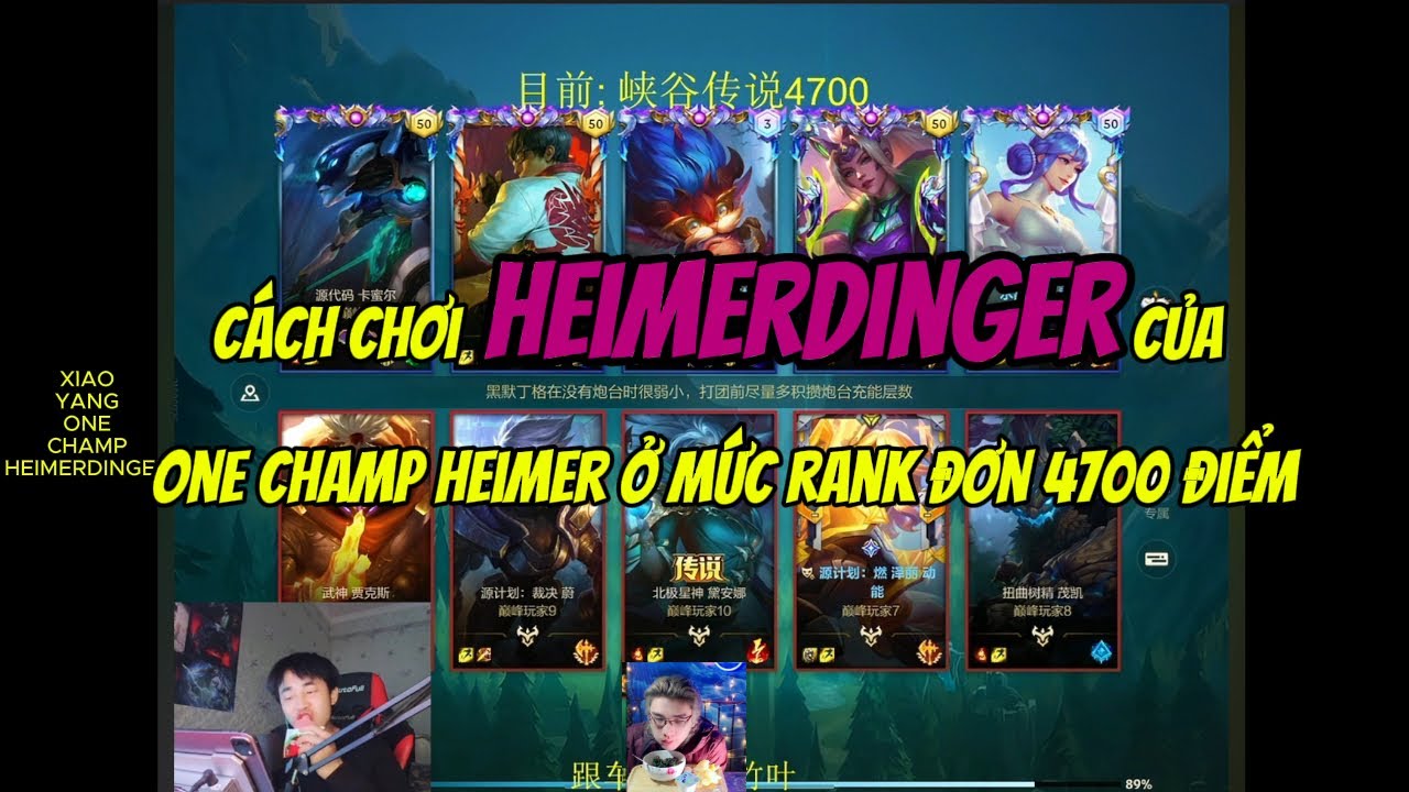 Cách chơi Heimerdinger của onechamp heimer trên mức rank đơn 4k7 điểm