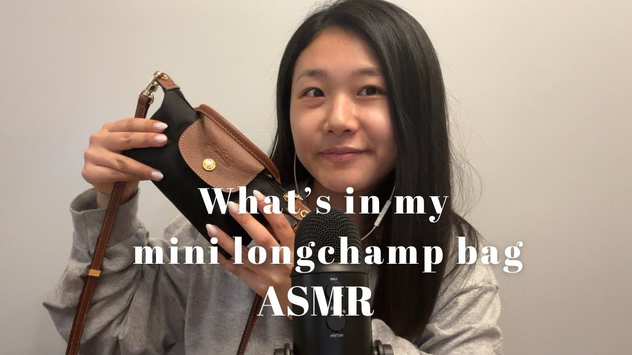 What’s in my mini longchamp bag ASMR