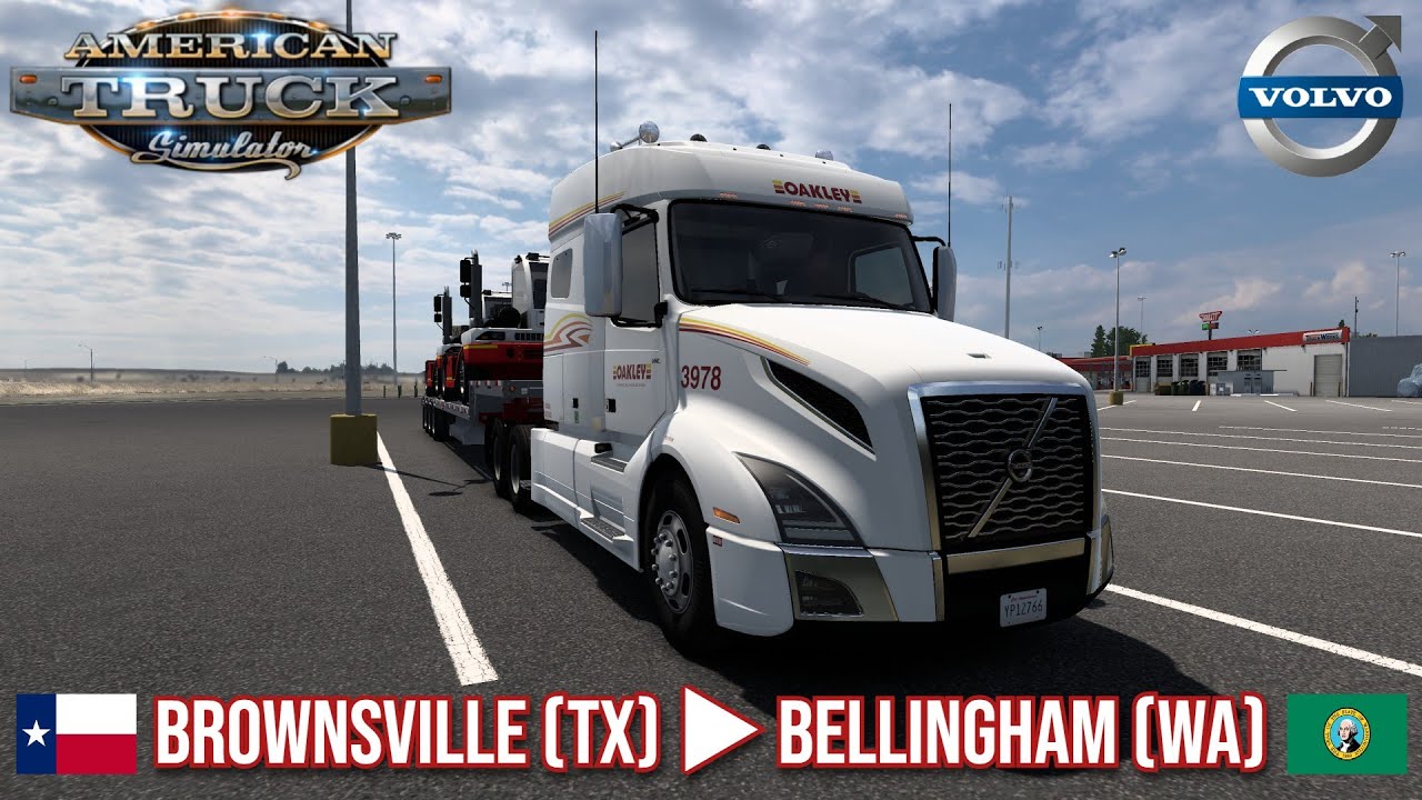 American Truck Simulator : Brownsville (TX) ▶ Bellingham (WA)