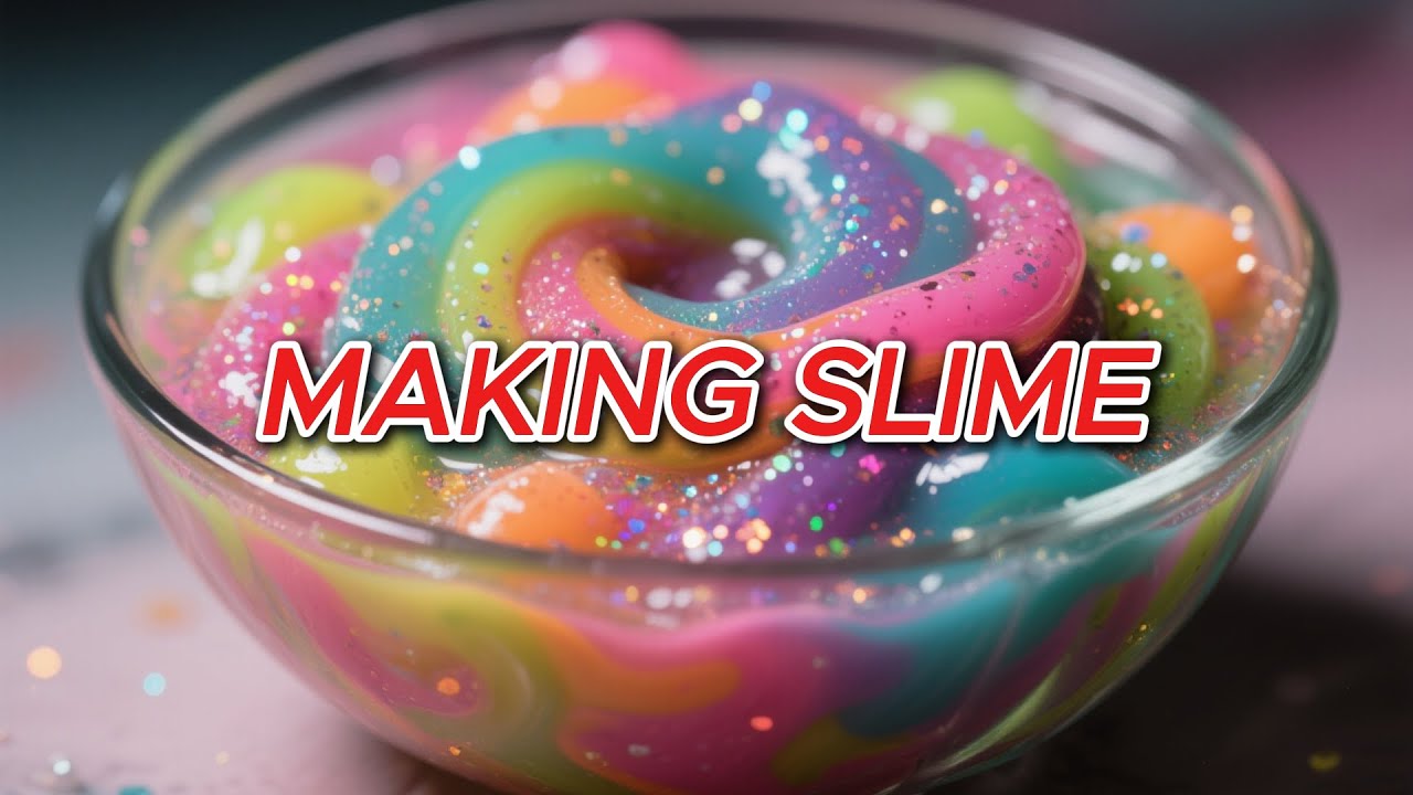 Making Colorful Slime Fun Science Activity for Young Kids, Kindergatens and Preschoolers