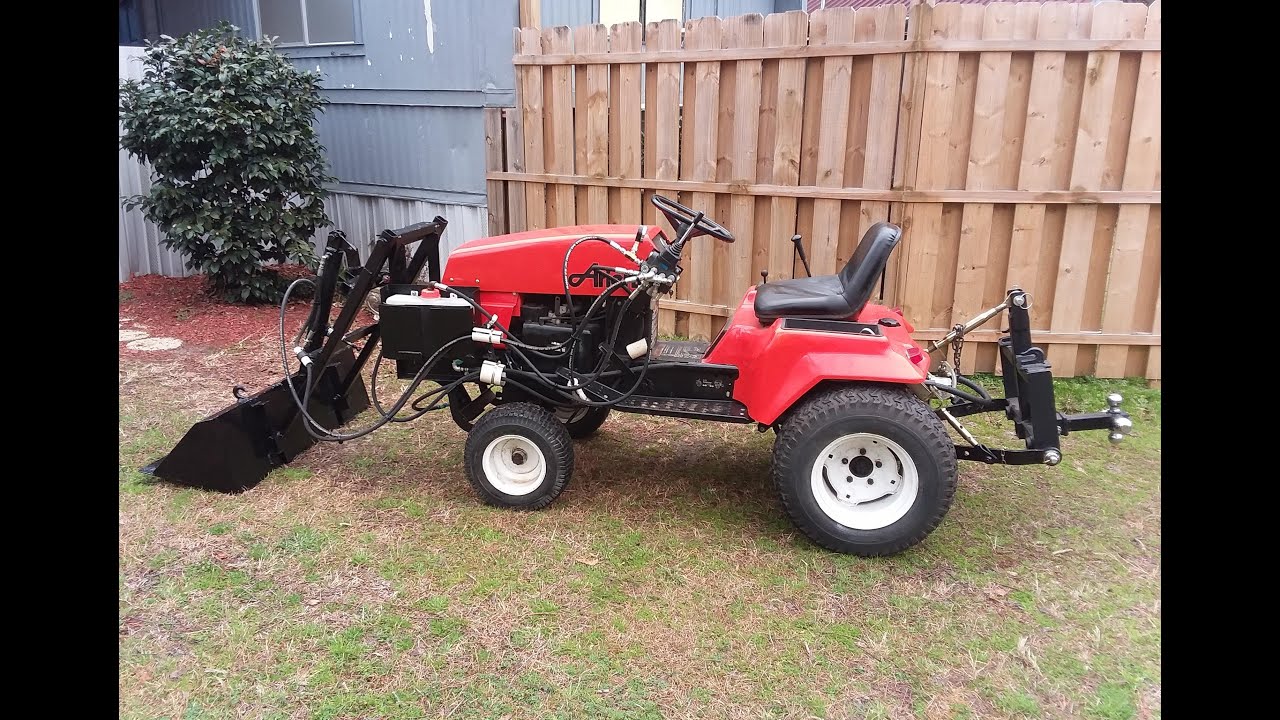 Homemade Front End Loader Build on a Garden Tractor -  PART 3   Performance