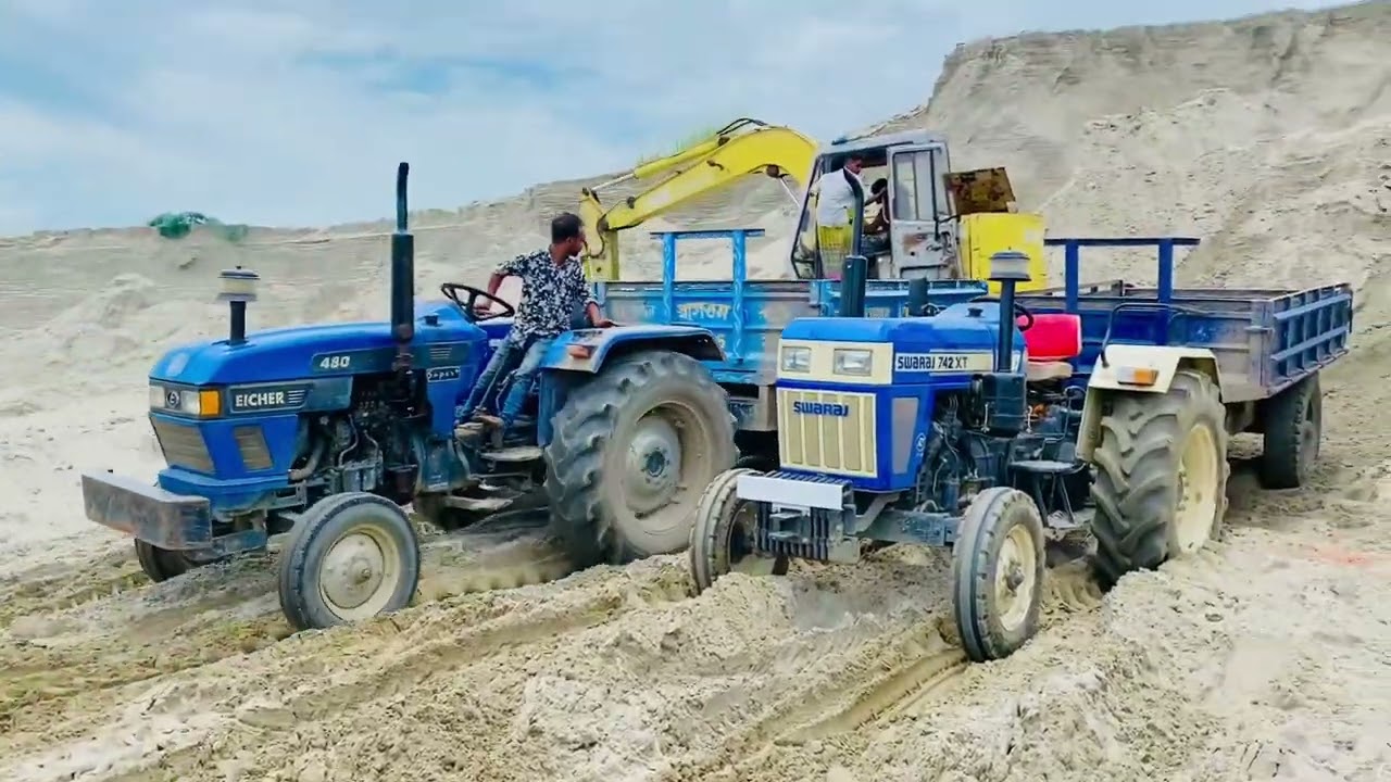 New Swaraj 742 XT Tractor Fully Loaded | Swaraj 742 Tractor Stunt Video | Tractor Working Video