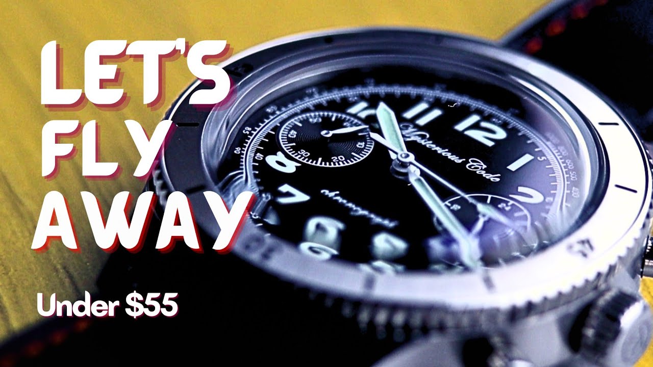 Mysterious Code Pilot Chronograph Watch Review - Blancpain Air Command Homage - MecaQuartz VK64