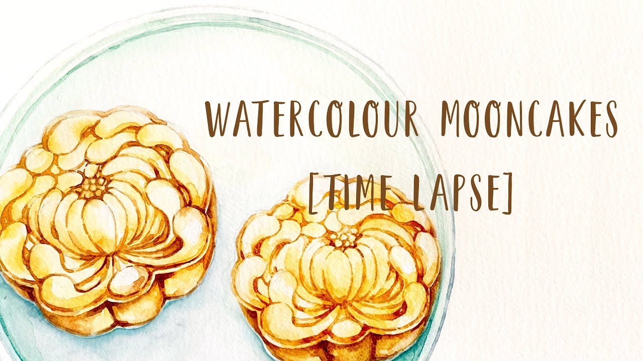 Watercolour, time lapse, mooncakes (1080p)