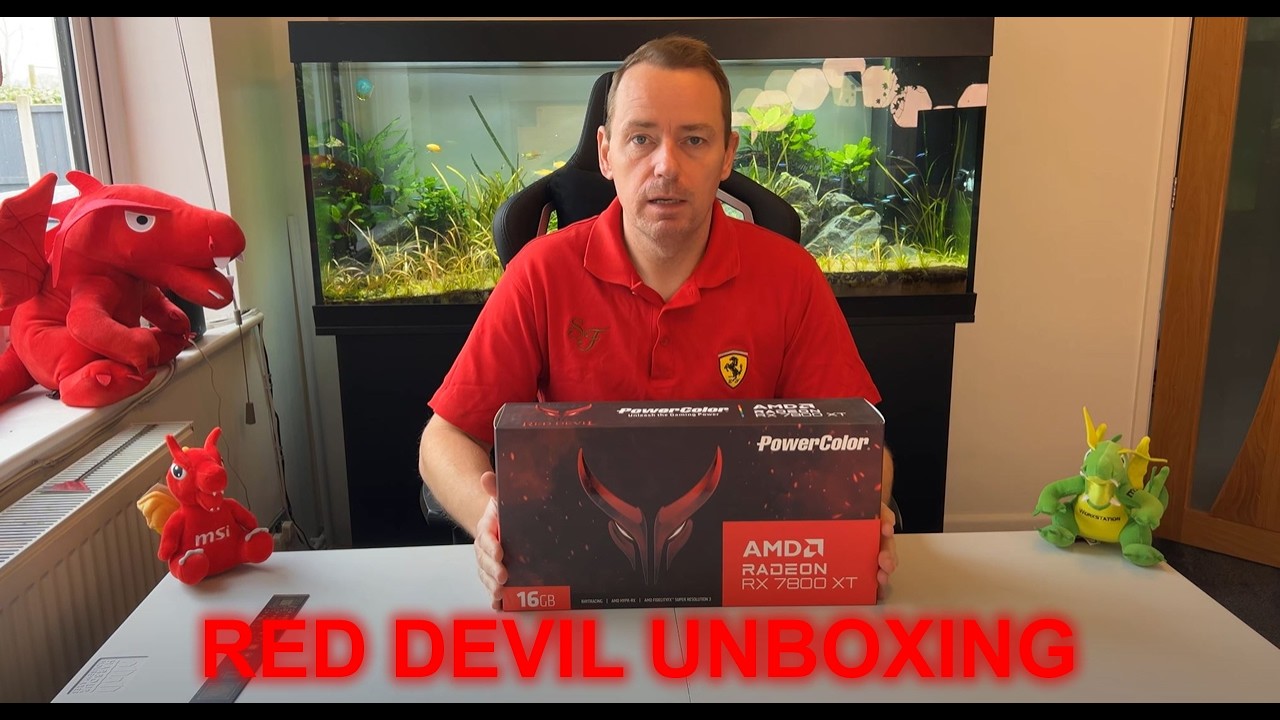 AMD Radeon PowerColor 7800 XT Red Devil Graphics Card Unboxing 4K